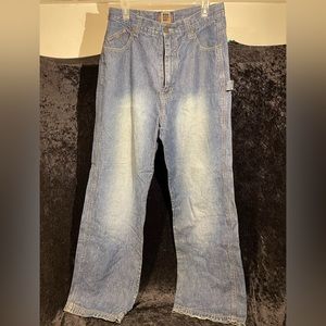 DTK New York Mens Blue Jeans Baggy 34/32